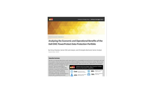 Dell EMC PowerProtect 데이터 보호 포트폴리오의 경제 및 운영 이점 분석