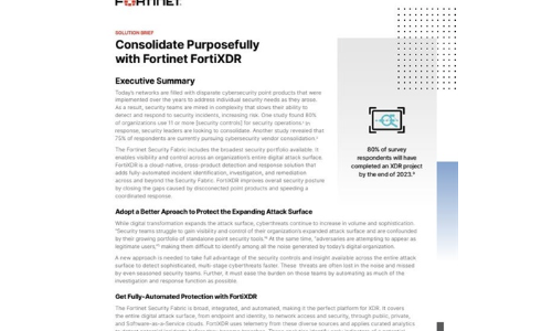 Fortinet Fortixdr과 의도적으로 통합하십시오