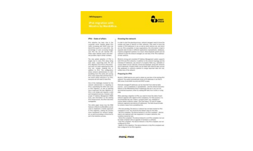 Menandmice의 Micetro와 IPv6 마이그레이션